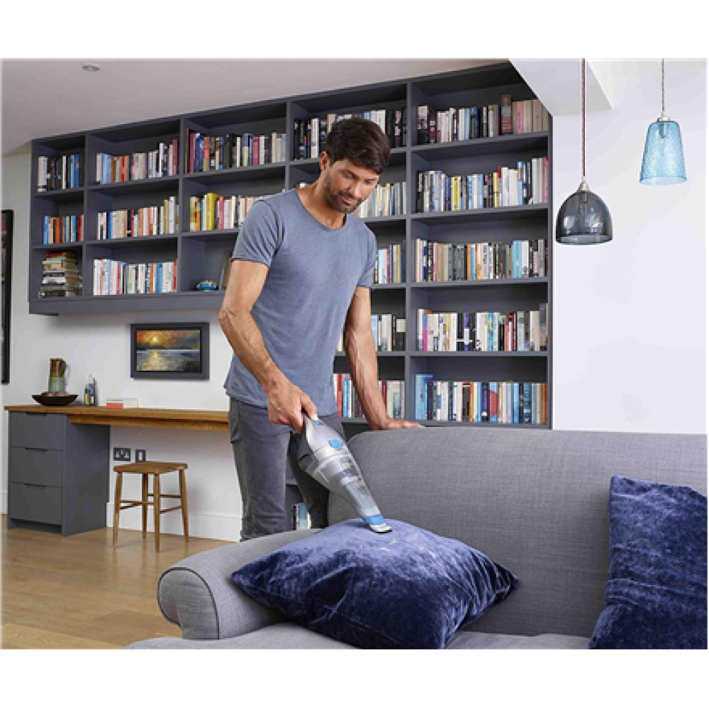 BLACK & DECKER , Vacuum Cleaner , NVC215WA-QW , Cordless operating , 7.2 V , Operating time (max) 10 min , Blue/Gray