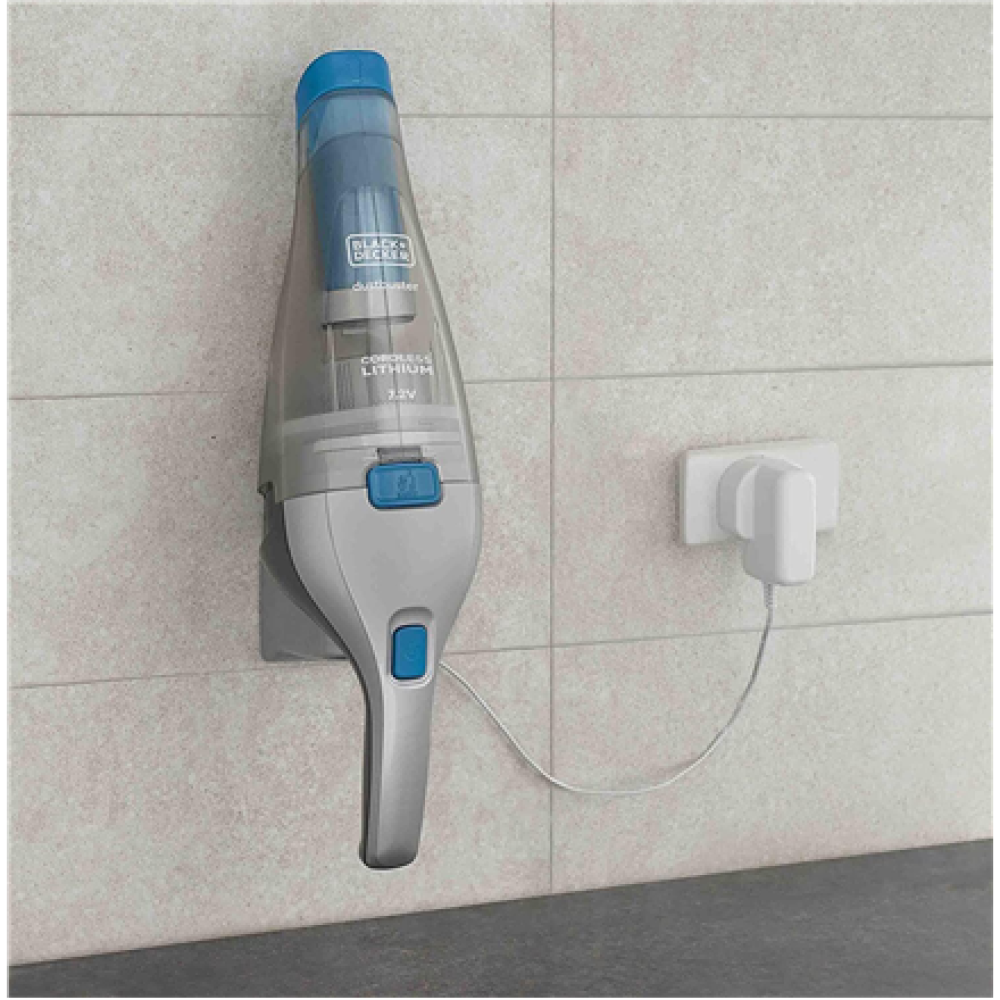 BLACK & DECKER , Vacuum Cleaner , NVC215WA-QW , Cordless operating , 7.2 V , Operating time (max) 10 min , Blue/Gray
