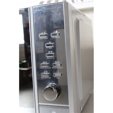 SALE OUT. Caso , Microwave oven , MCG 25 , Free standing , 25 L , 900 W , Convection , Grill , Black, Stainless steel , DAMAGED PACKAGING, SCRATCHED ON FRONT