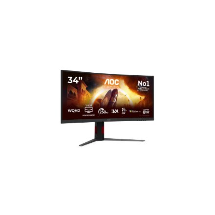 AOC CU34G4ZCA Curved 34 3440x1440/21:9/1ms HDMI, DisplayPort, USB, Audio out , AOC