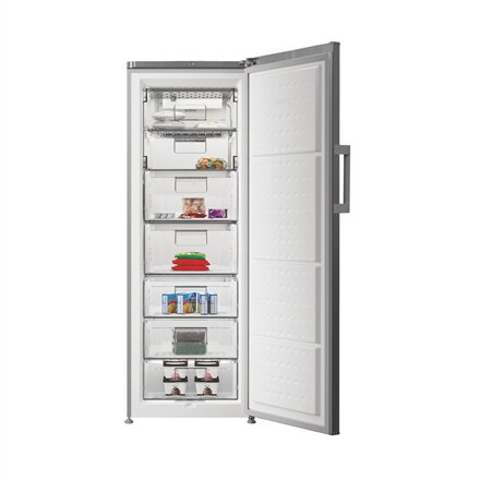 INDESIT Freezer , FINS 1261 S4E , Energy efficiency class E , Upright , Free standing , Height 171 cm , Total net capacity 244 L , Silver