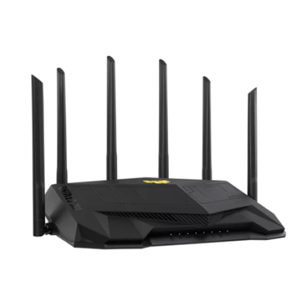 Dual Band WiFi6 Gigabit Router , TUF Gaming AX6000 , 802.11ax , 1148+4804 Mbit/s , 10/100/1000 Mbit/s , Ethernet LAN (RJ-45) ports 5 , Mesh Support Yes , MU-MiMO Yes , No mobile broadband , Antenna type External