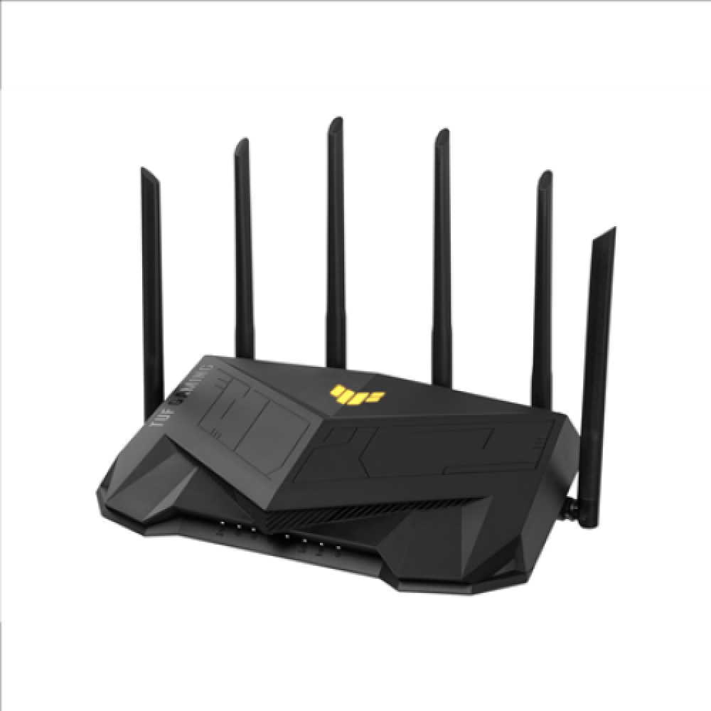 Dual Band WiFi6 Gigabit Router , TUF Gaming AX6000 , 802.11ax , 1148+4804 Mbit/s , 10/100/1000 Mbit/s , Ethernet LAN (RJ-45) ports 5 , Mesh Support Yes , MU-MiMO Yes , No mobile broadband , Antenna type External