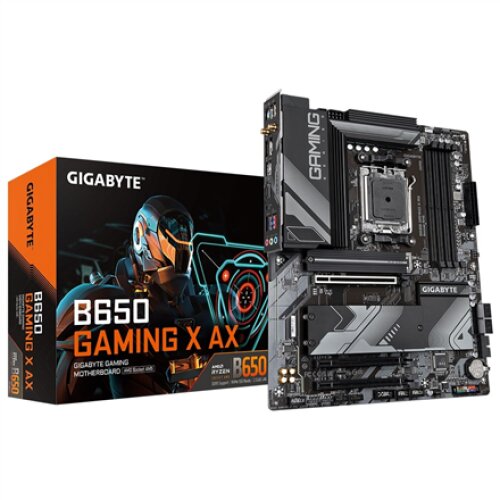 Gigabyte , B650 GAMING X AX 1.X M/B , Processor family AMD , Processor socket AM5 , DDR5 DIMM , Memory slots 4 , Supported hard disk drive interfaces SATA, M.2 , Number of SATA connectors 4 , Chipset B650 , ATX