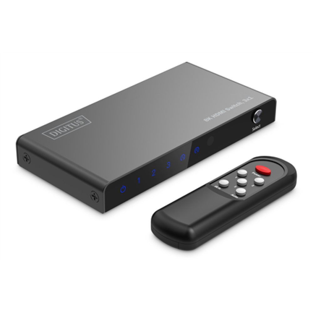 Digitus 8K HDMI Switch, 3x1 , DS-55333 , Black