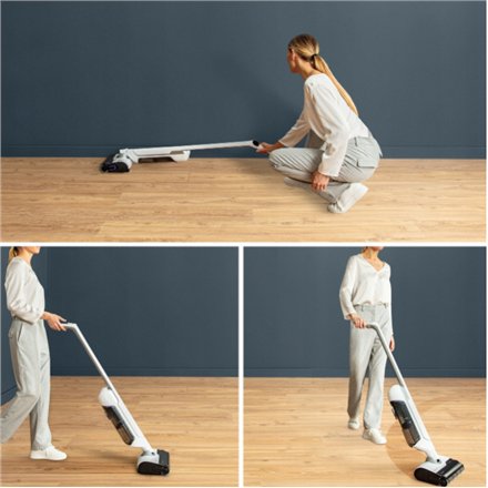 TEFAL Vacuum Cleaner , GF7540FO X-Clean 10 , Cordless operating , Stick , 200 W , 100-240 V , Operating time (max) 60 min , White/Silver