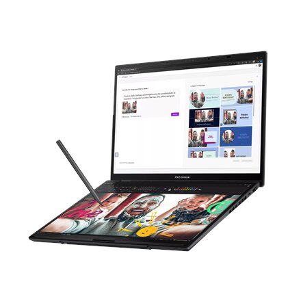 Asus Zenbook Duo UX8406CA-QL358X , Inkwell Gray , 14 , OLED , Touchscreen , FHD , 1920 x 1200 pixels , 60 Hz , Glossy , Intel Core Ultra 7 , 255H , 16 GB , LPDDR5X , Solid-state drive capacity 1000 GB , Intel Arc Graphics , Windows 11 Pro , 802.11be , Blu