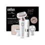 SES9-360 Braun Epilator , SES9-360 Silk épil 9 Flex 3D , Operating time (max) 50 min , Number of power levels 1 , Wet & Dry , White/Rose