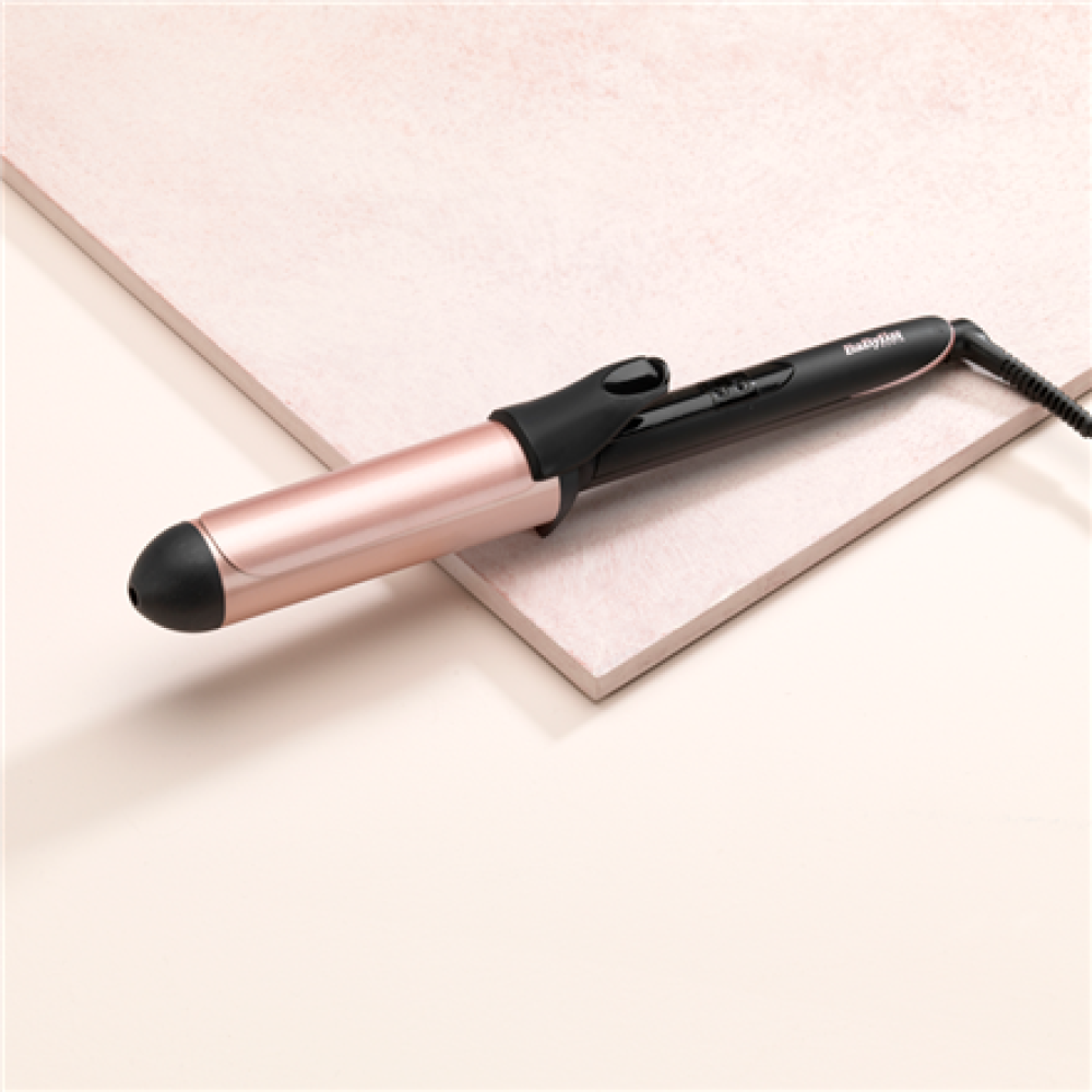 Curling iron , C453E , BABYLISS , Ceramic heating system , Barrel diameter 38 mm , Temperature (min) 160 °C , Temperature (max) 210 °C , Number of heating levels 6 , Display , W , Black/Rose