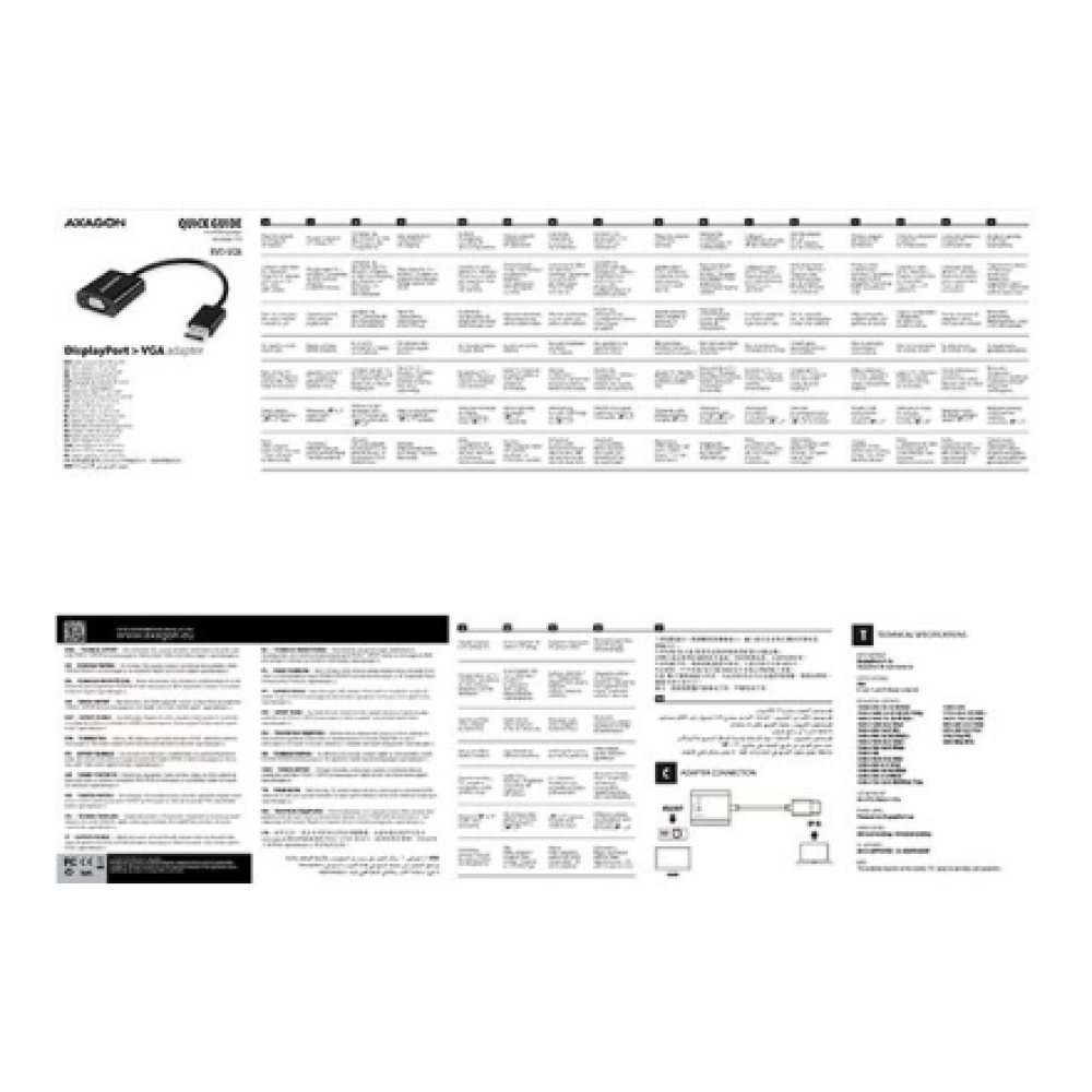 AXAGON , RVD-VGN DisplayPort - VGA Adapter , 0.15 m