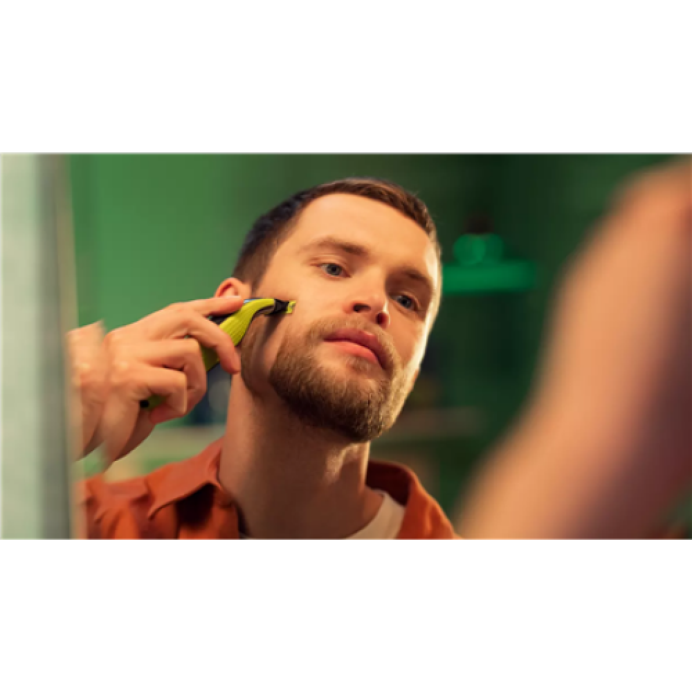 Philips , Replaceable Blade (4 pcs) , OneBlade QP440/50 , Black/Green