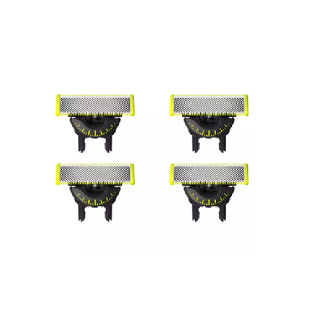 Philips , Replaceable Blade (4 pcs) , OneBlade QP440/50 , Black/Green