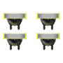 Philips , Replaceable Blade (4 pcs) , OneBlade QP440/50 , Black/Green