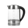 Adler , Kettle , AD 1247 NEW , With electronic control , 1850 - 2200 W , 1.7 L , Stainless steel, glass , 360° rotational base , Stainless steel/Transparent
