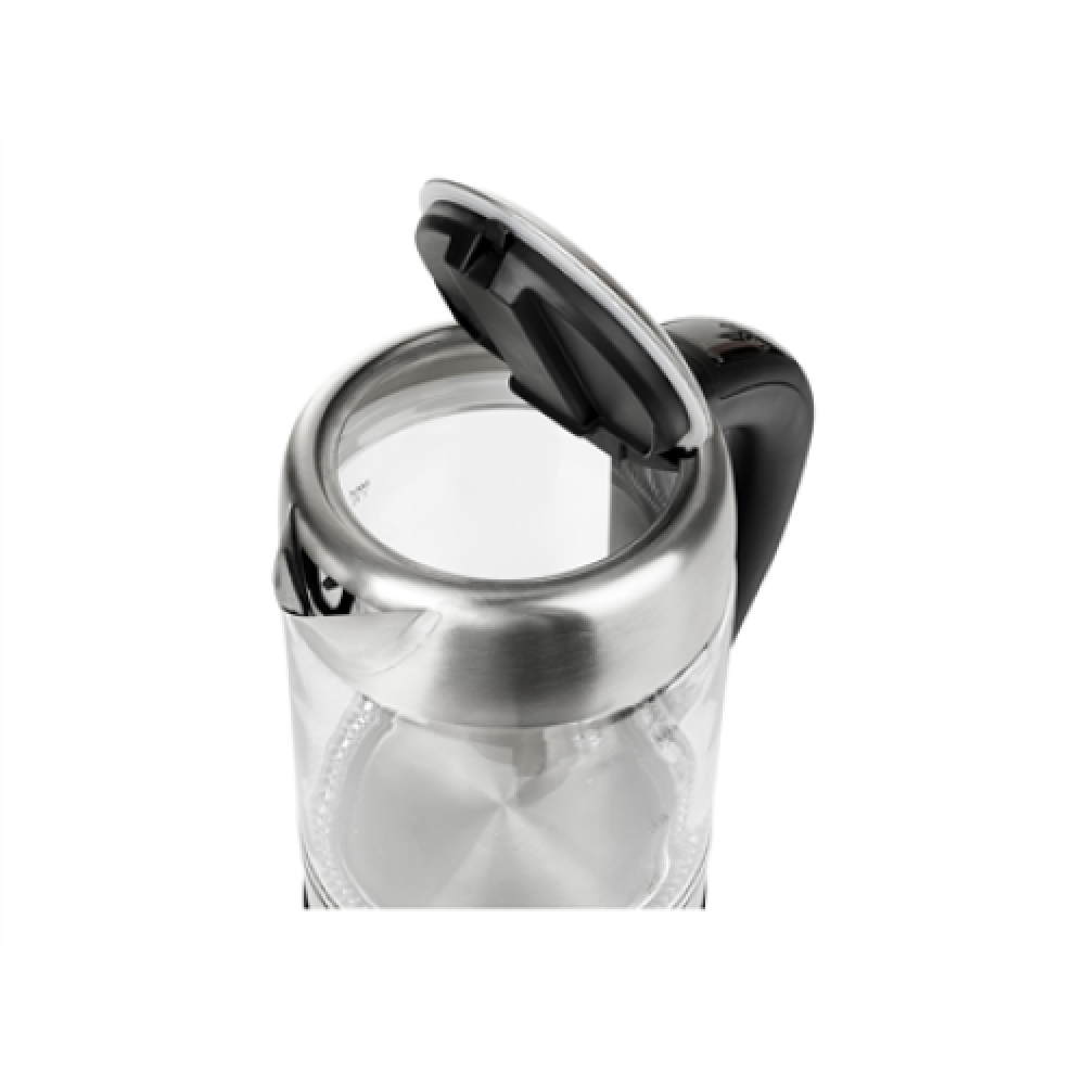 Adler , Kettle , AD 1247 NEW , With electronic control , 1850 - 2200 W , 1.7 L , Stainless steel, glass , 360° rotational base , Stainless steel/Transparent