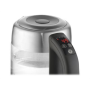 Adler , Kettle , AD 1247 NEW , With electronic control , 1850 - 2200 W , 1.7 L , Stainless steel, glass , 360° rotational base , Stainless steel/Transparent