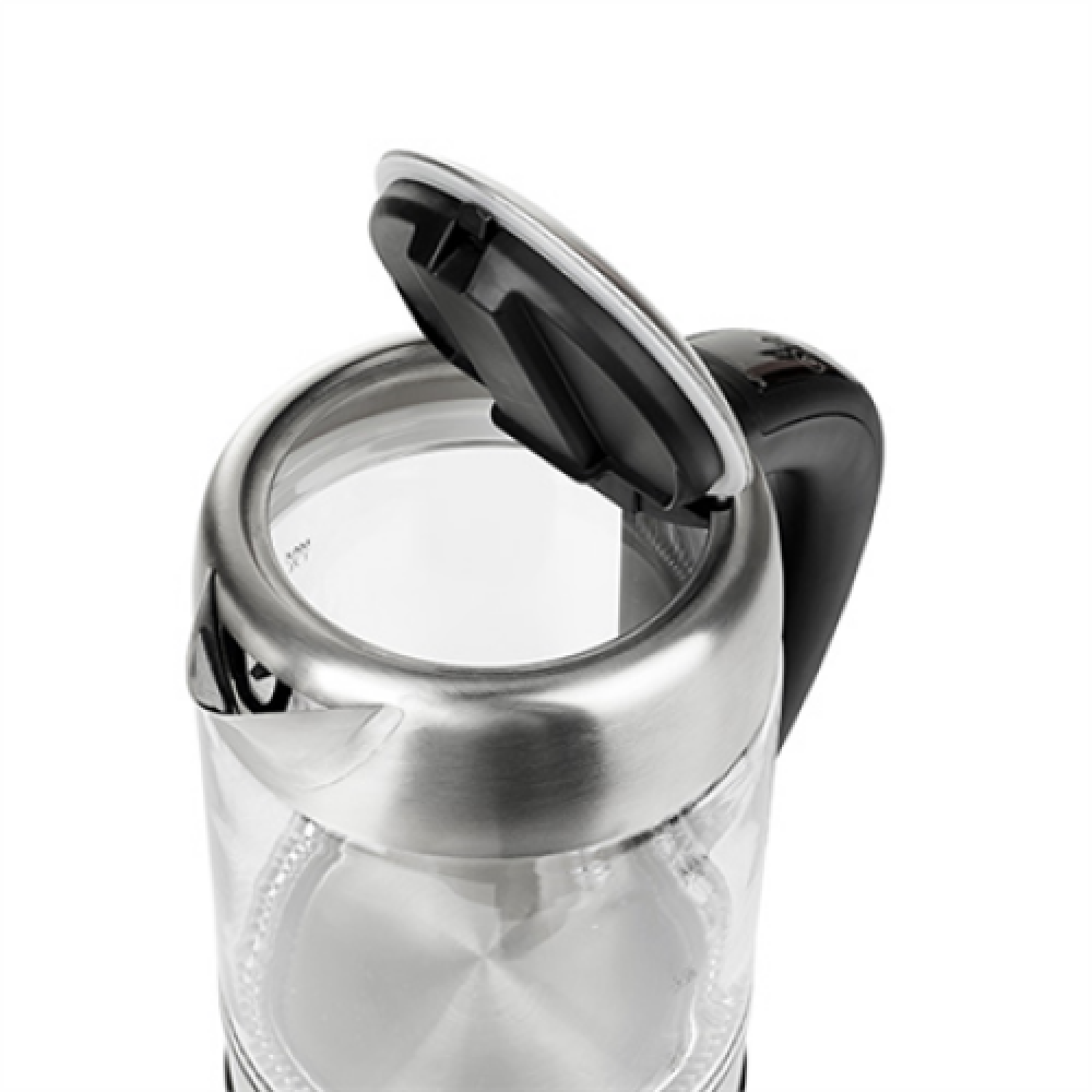 Adler , Kettle , AD 1247 NEW , With electronic control , 1850 - 2200 W , 1.7 L , Stainless steel, glass , 360° rotational base , Stainless steel/Transparent