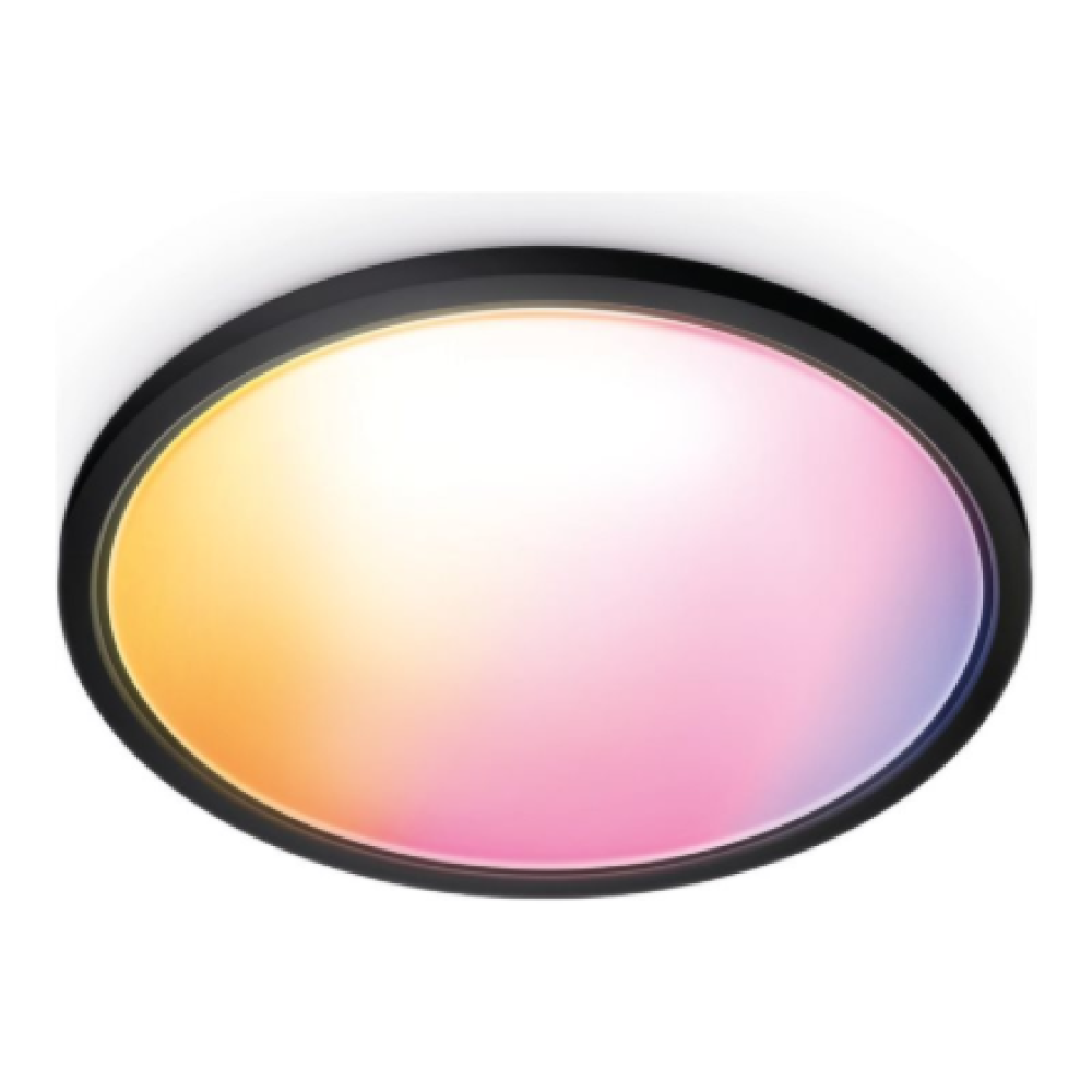 WiZ Smart WiFi SuperSlim Ceiling 545mm, Black , 32 W , 2200-6500 K (RGB)