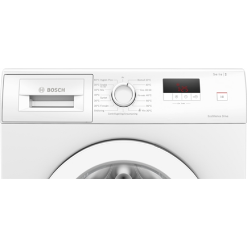 Bosch Washing Machine WAJ240L3SN Series 2 Energy efficiency class C, Front loading, Washing capacity 8 kg, 1200 RPM, Depth 54.6 cm, Width 59.8 cm, Display, LED, White