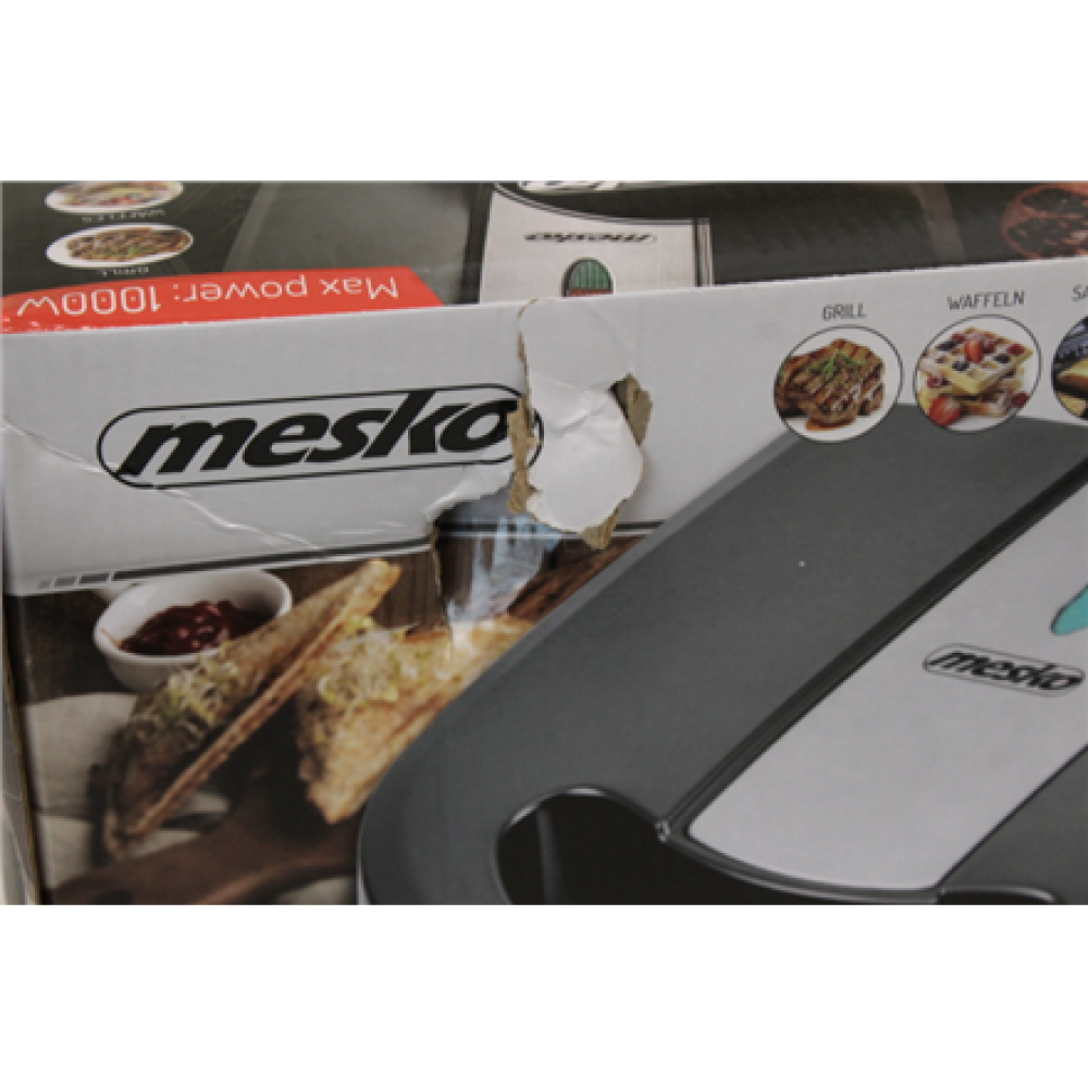 SALE OUT. Mesko , Sandwich maker 3 in 1 , MS 3045 , 750 W , Number of plates 3 , Number of pastry 2 , Black/Silver , DAMAGED PACKAGING