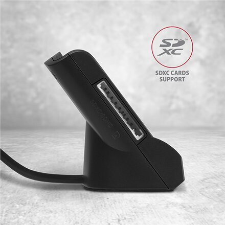 AXAGON Universal desktop USB contact Smart/ID and SD/microSD/SIM card reader , CRE-SM2