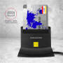 AXAGON Universal desktop USB contact Smart/ID and SD/microSD/SIM card reader , CRE-SM2