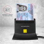 AXAGON Universal desktop USB contact Smart/ID and SD/microSD/SIM card reader , CRE-SM2