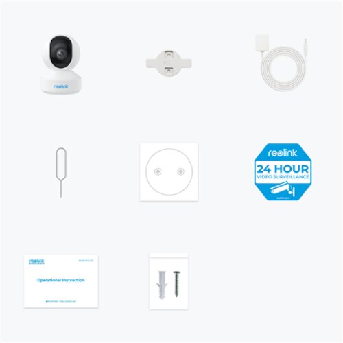 Reolink , Super HD WiFi Camera , E Series E340 , PTZ , 5 MP , 2.8-4mm/F2.0 , H.264 , Micro SD, Max. 512 GB