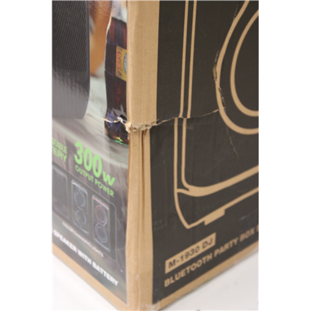 Muse Party Box Speaker , M-1930 DJ , DAMAGED PACKAGING, SCRATCHES ON SIDE , 300 W , Bluetooth , Black , Portable , Wireless connection