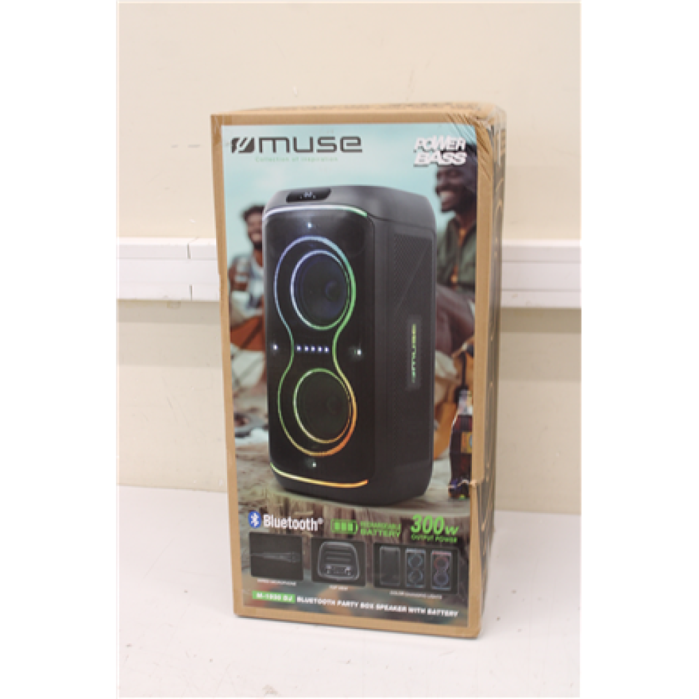 Muse Party Box Speaker , M-1930 DJ , DAMAGED PACKAGING, SCRATCHES ON SIDE , 300 W , Bluetooth , Black , Portable , Wireless connection