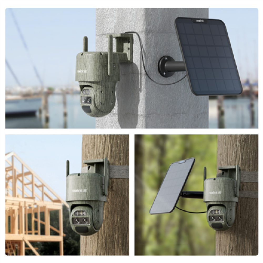 Reolink , TrackMix Series G770 Camouflage with Solar Panel 2 4G LTE Dual-Lens Battery Security Camera , PTZ , 4 MP , 2.8mm/F1.6 , IP65 , H.264/H.265 , Micro SD, Max. 256 GB