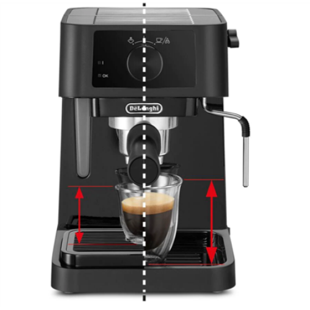 Delonghi , Coffee Maker , EC230 , Pump pressure 15 bar , Built-in milk frother , Semi-automatic , 360° rotational base No , 1100 W , Black