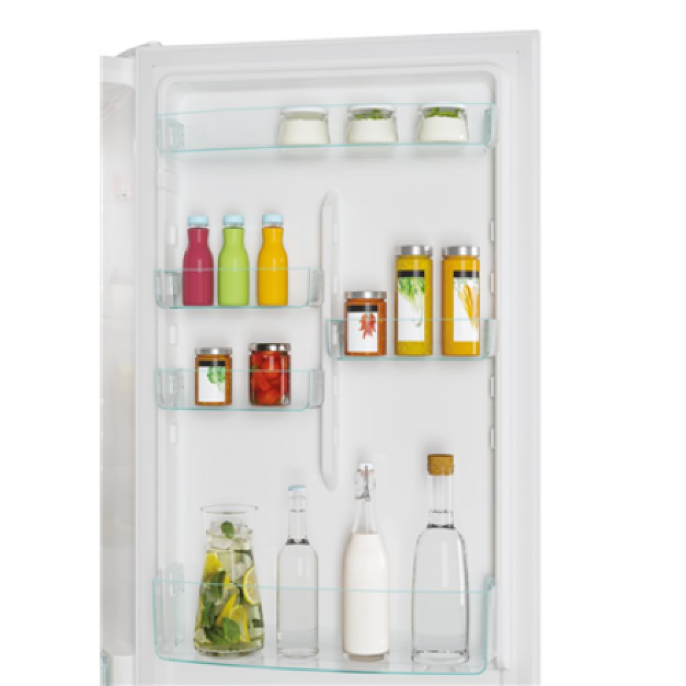 Candy Refrigerator CCE3T620FW Energy efficiency class F Free standing Combi Height 200 cm No Frost system Fridge net capacity 258 L Freezer net capacity 119 L Display 39 dB White