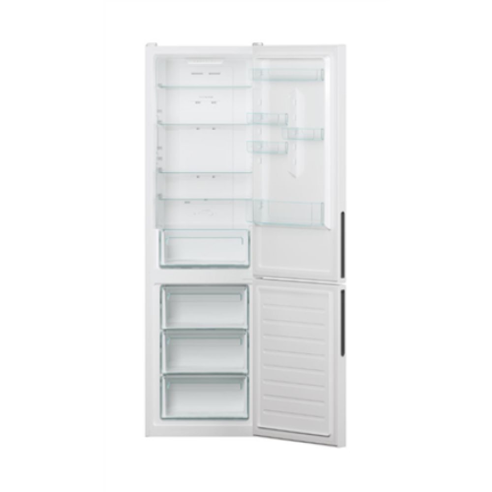 Candy Refrigerator CCE3T620FW Energy efficiency class F Free standing Combi Height 200 cm No Frost system Fridge net capacity 258 L Freezer net capacity 119 L Display 39 dB White