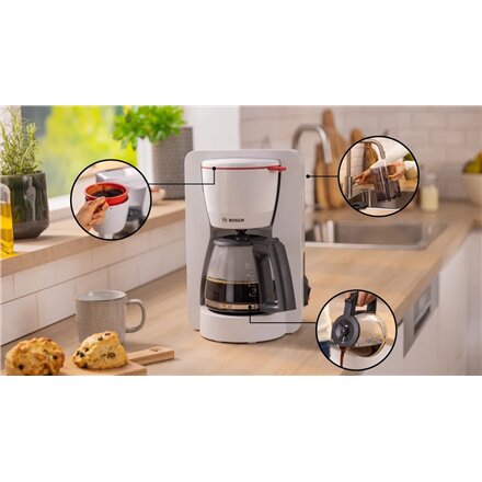 Bosch Coffee Maker , TKA2M111 MyMoment , Drip , 1200 W , White