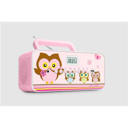 Muse , M-29KP , Portable radio CD/MP3 player with USB , 30 W , Pink/Image