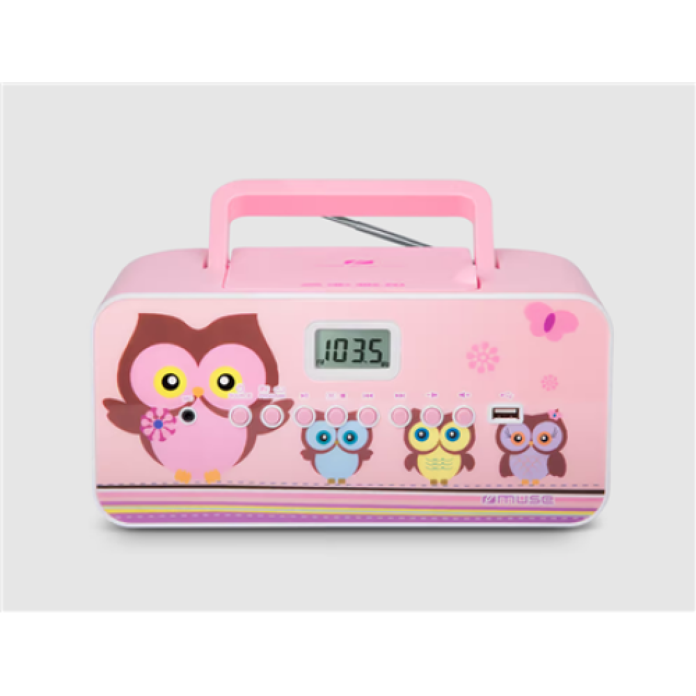 Muse , M-29KP , Portable radio CD/MP3 player with USB , 30 W , Pink/Image
