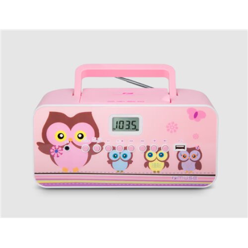 Muse , M-29KP , Portable radio CD/MP3 player with USB , 30 W , Pink/Image