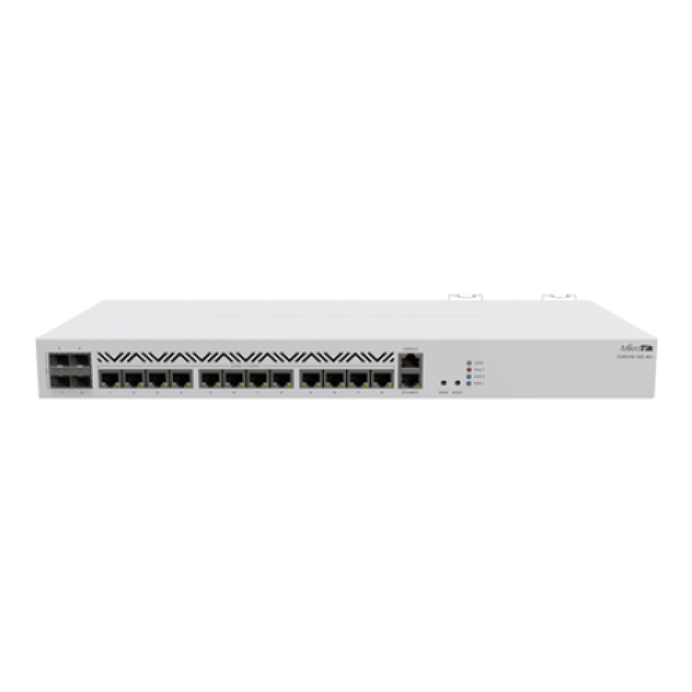 Mikrotik Cloud Core Router CCR2116-12G-4S+, 16-CORE 2 GHZ ARM CPU, 16 GB DDR4 RAM, 4x10G SFP+ ports, 13xGigabit LAN ports, 1x RJ45 Serial port, 1x M.2 slots, 16 core CPU, 16 GB RAM, Dual redundant power supply, RouterOS L6 , Cloud Core Router , CCR2116-12