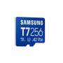 Samsung MicroSD card , T7 , 256 GB , microSDXC , Flash memory class U3, V30, A2