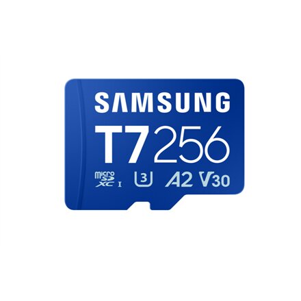 Samsung MicroSD card , T7 , 256 GB , microSDXC , Flash memory class U3, V30, A2