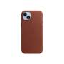 Apple 14 Plus Leather Case with MagSafe Umber