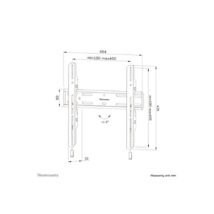 Neomounts Wall mount , WL30S-850BL14 TV mount , Micro adjustment , 32-75 , Maximum weight (capacity) 50 kg , Black
