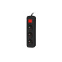 Lanberg Cable Power Strip, 3X French Outlets with Switch, Quality-Grade Copper, 3 m , PS1-03E-0300-BK