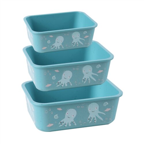 Stoneline , Awave Set of storage box , 21941 , Storage box , 3 pc(s) , Dishwasher proof , Turquoise