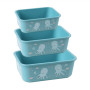 Stoneline , Awave Set of storage box , 21941 , Storage box , 3 pc(s) , Dishwasher proof , Turquoise