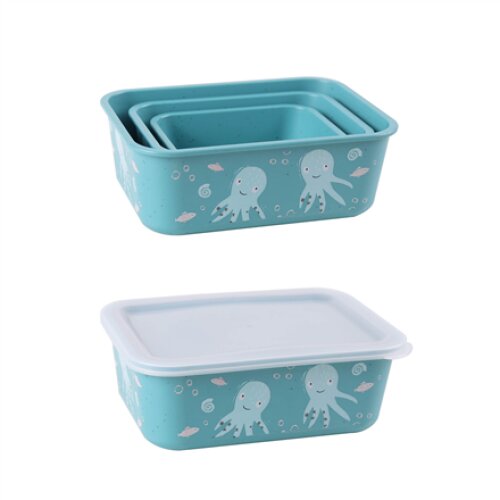 Stoneline , Awave Set of storage box , 21941 , Storage box , 3 pc(s) , Dishwasher proof , Turquoise