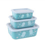 Stoneline , Awave Set of storage box , 21941 , Storage box , 3 pc(s) , Dishwasher proof , Turquoise