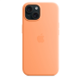 Apple , Silicone Case with MagSafe , Case with MagSafe , Apple , iPhone 15 , Silicone , Orange Sorbet