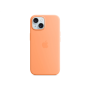 Apple , Silicone Case with MagSafe , Case with MagSafe , Apple , iPhone 15 , Silicone , Orange Sorbet